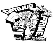Printable transformers optimus prime 3  coloring pages